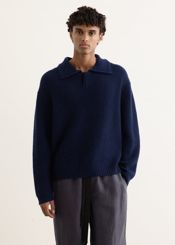 Long Sleeve Button Polo Sweater