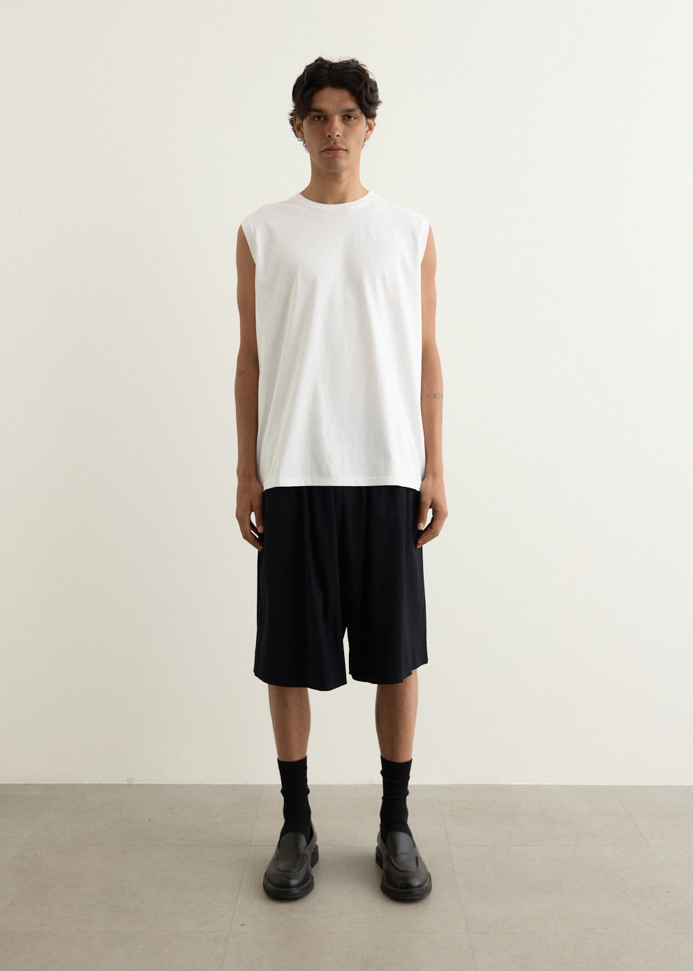 Cotton Jersey Sleeveless T-Shirt