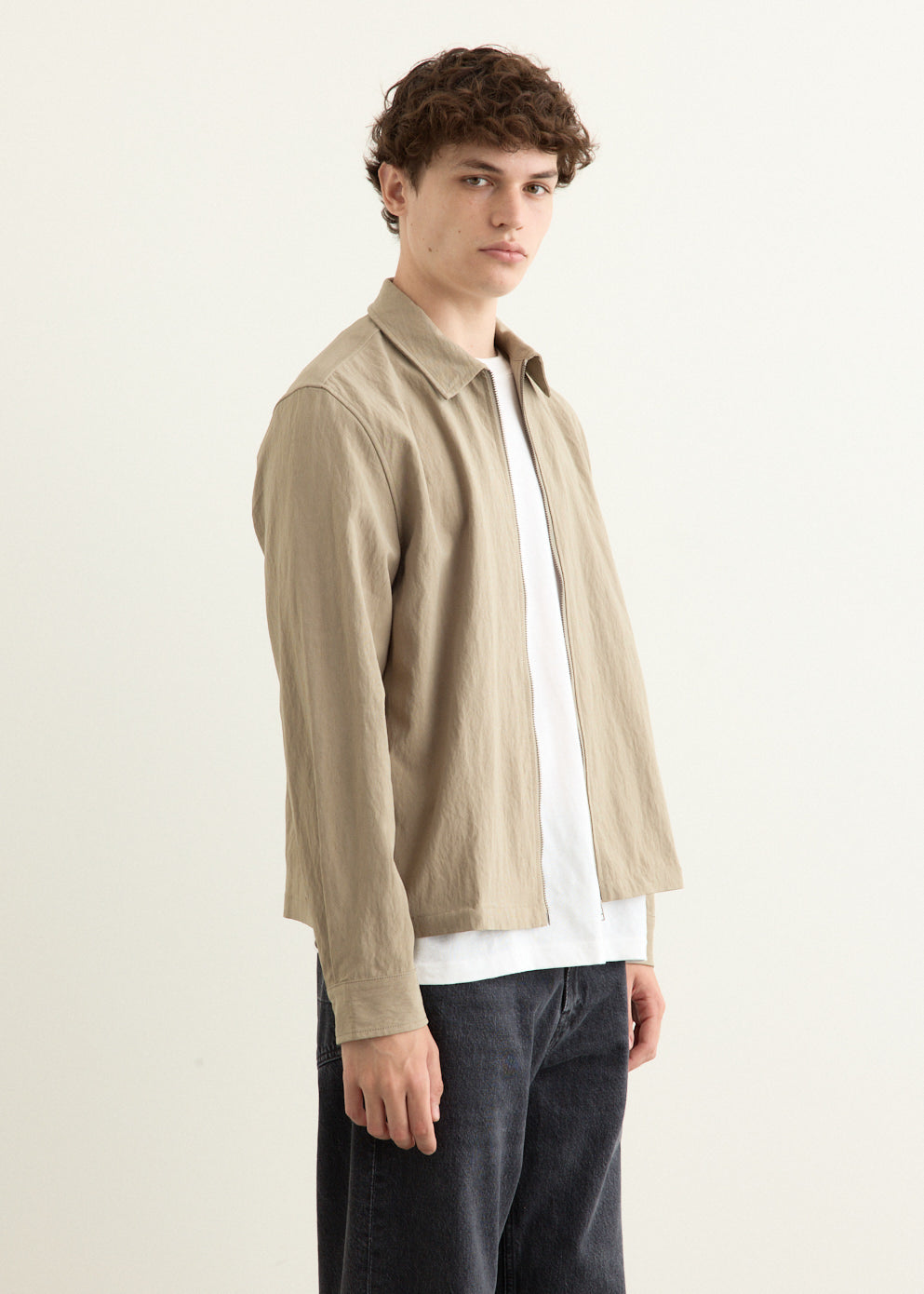 Erasure Washed Zip Up Overshirt
