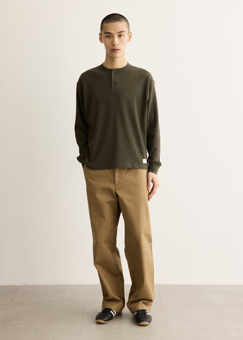 Alex Waffle Henley Neck Top