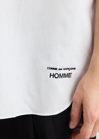 Cotton Broad Cloth Hem Logo Short Sleeve Shirt