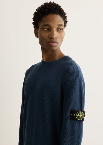 Ribbed Soft Organic Knit Crewneck