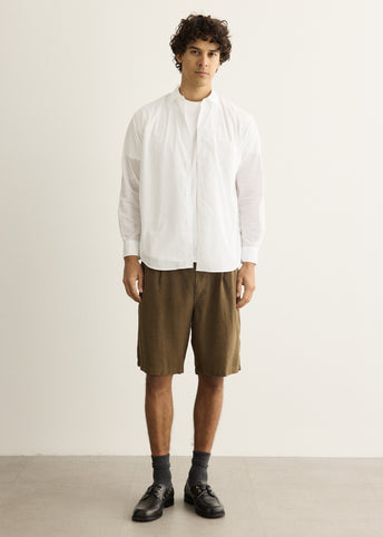 Linen Cupro Oversized Shorts