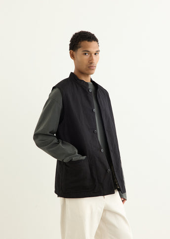 Canvas Oversized Stand Collar Vest