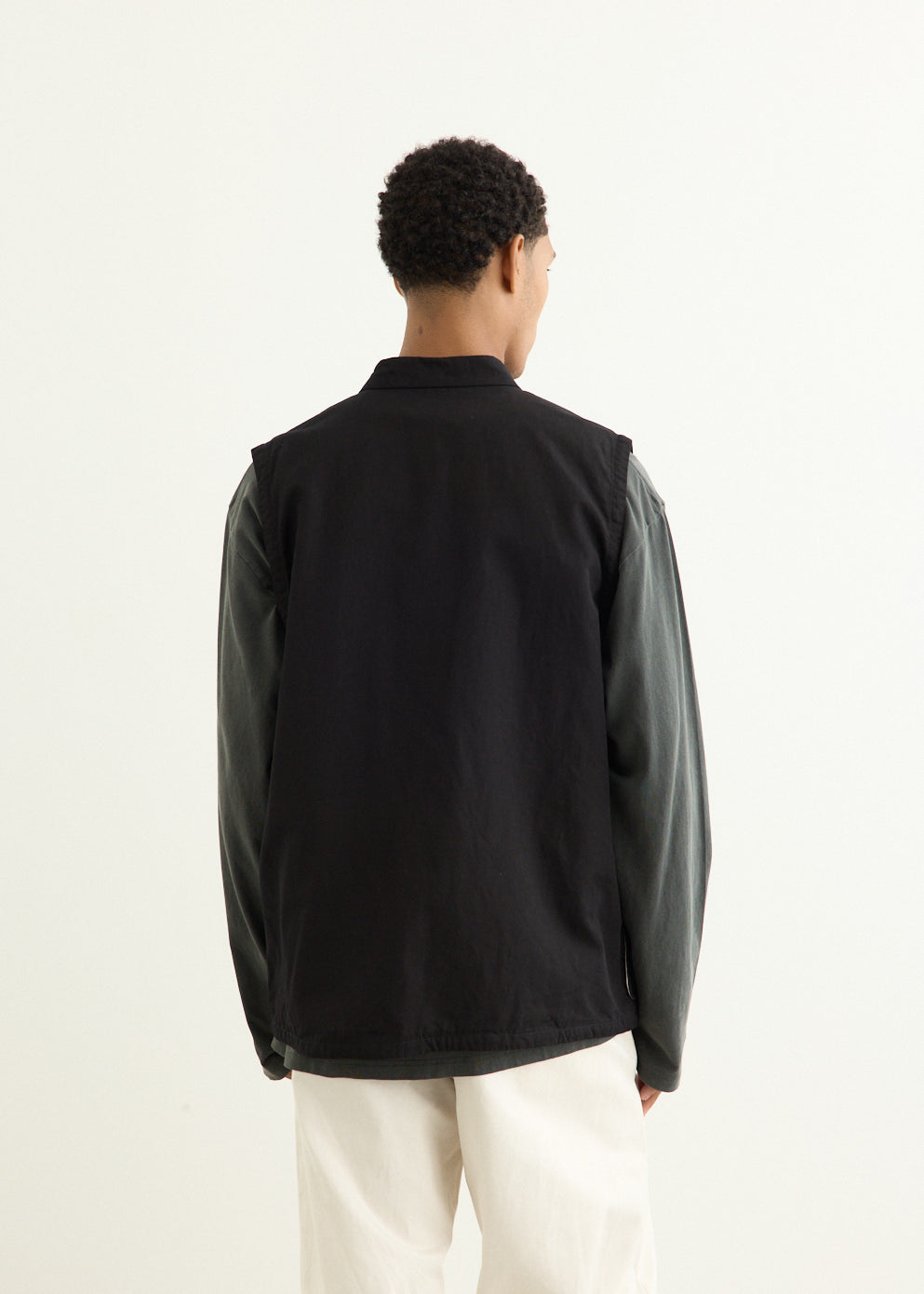 Canvas Oversized Stand Collar Vest