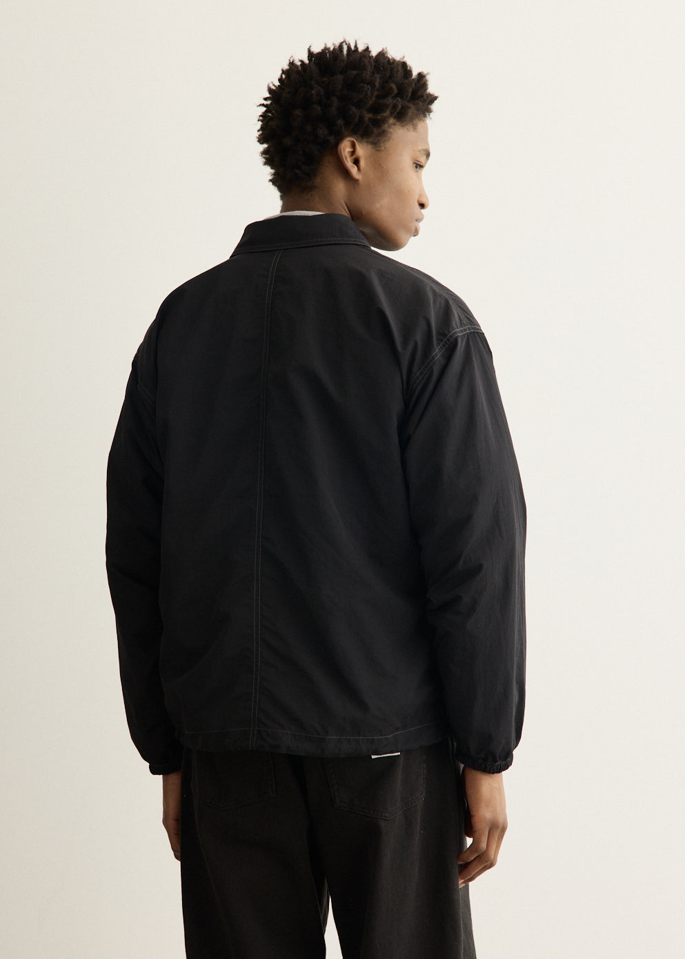 Crinkled Nylon Shirt Jacket