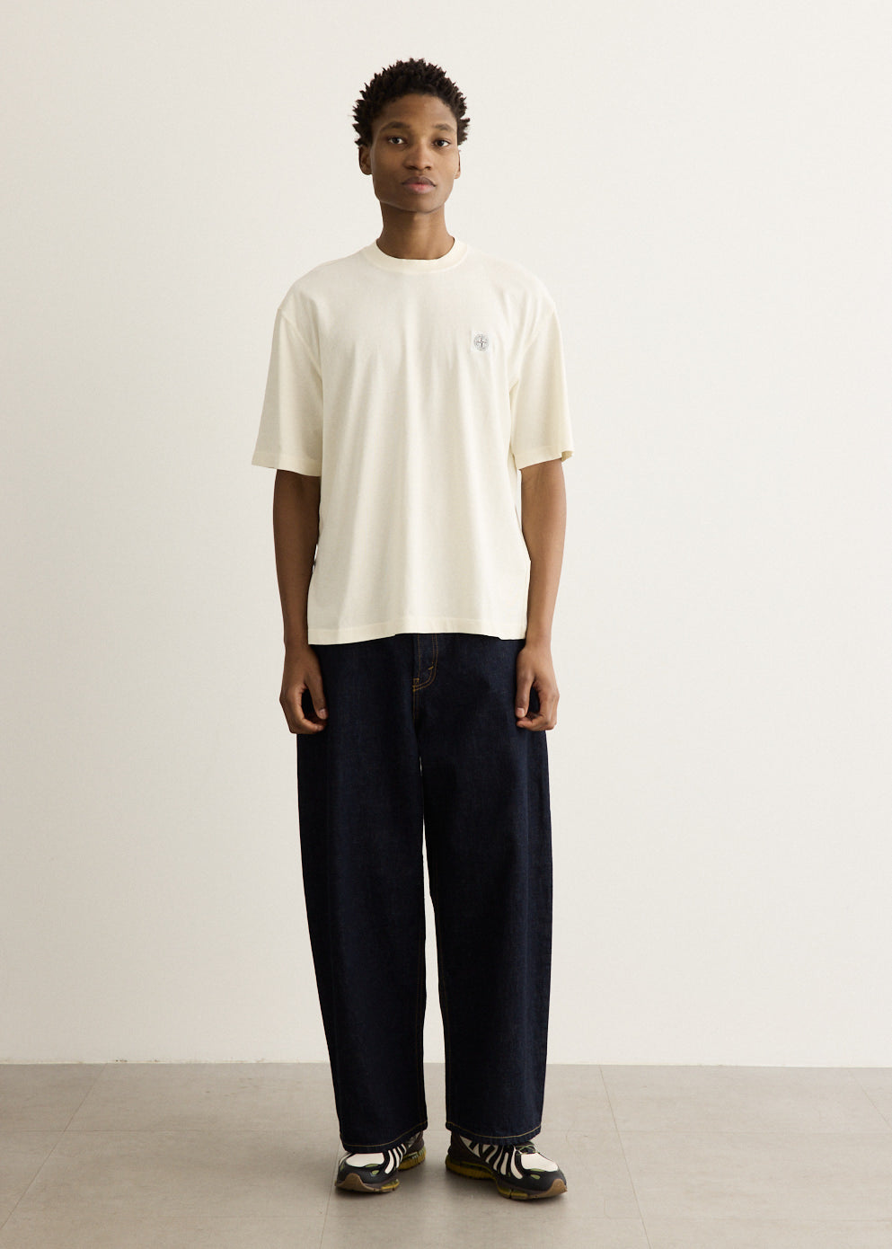 Regular Fit Garment Dyed Compass T-Shirt