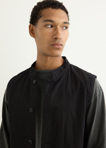 Canvas Oversized Stand Collar Vest