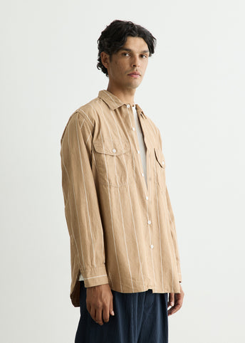 Multi Pocket WORK Wide Stripe Shirt