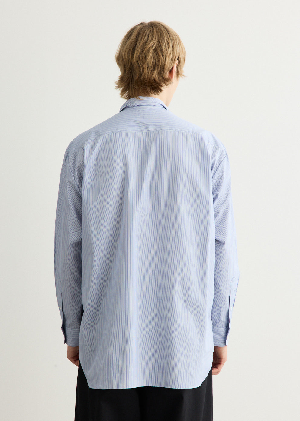 Cotton Stripe Shirt x Cotton Knit Cardigan