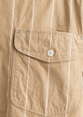 Multi Pocket WORK Wide Stripe Shirt