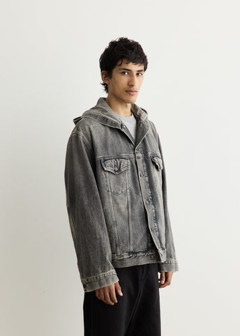 Denim Jacket With Hood
