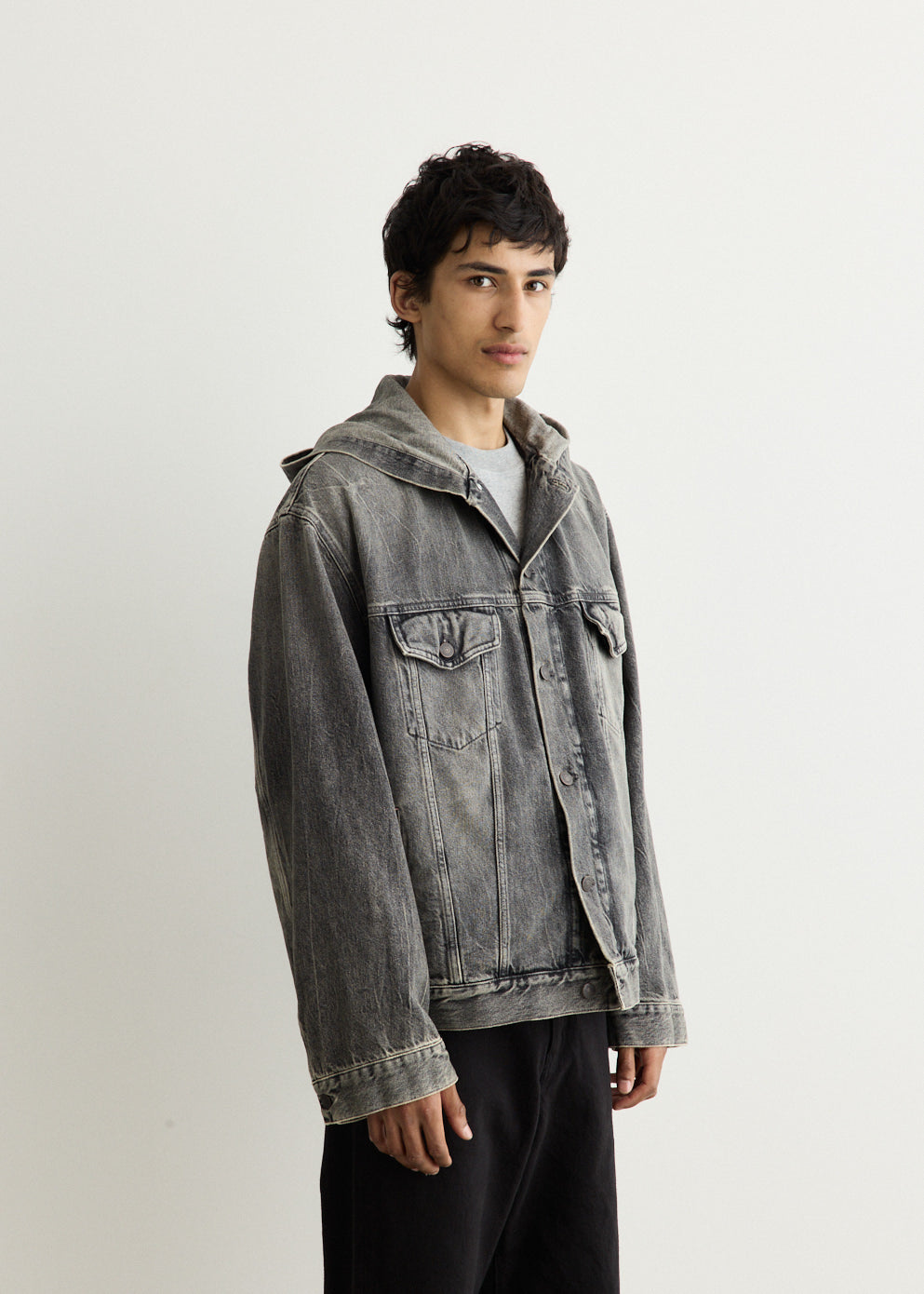Denim Jacket With Hood