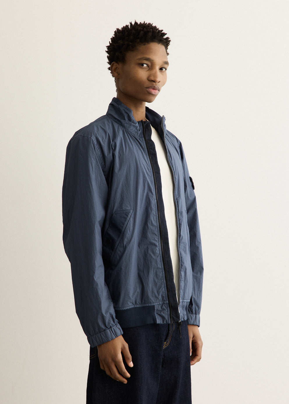 Garment Dyed Crinkle Reps Zip Jacket