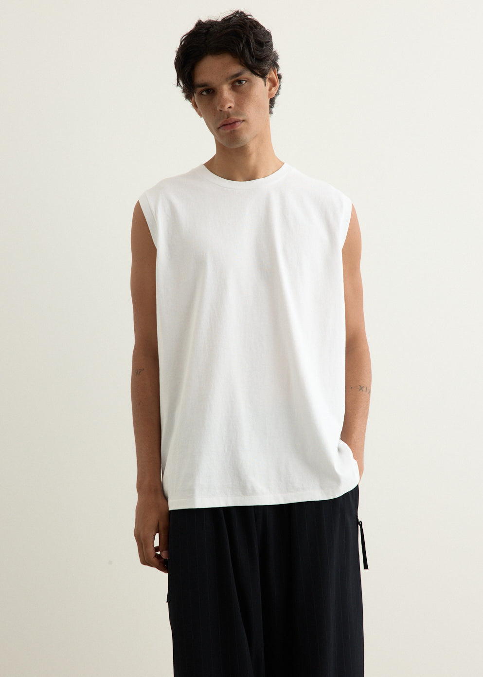 Cotton Jersey Sleeveless T-Shirt