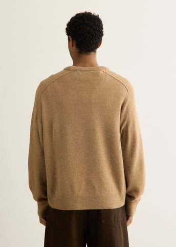 Camel Hair V-Neck Jumper