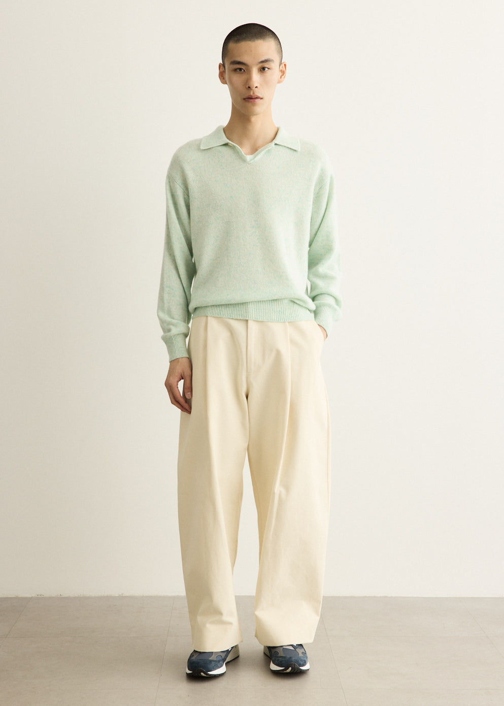 Cashmere Nep Knit Polo