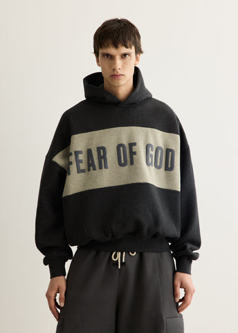 Cropped Relaxed Panelled Hoodie