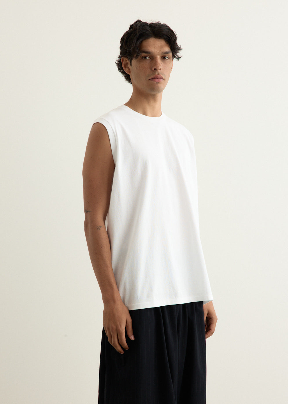 Cotton Jersey Sleeveless T-Shirt