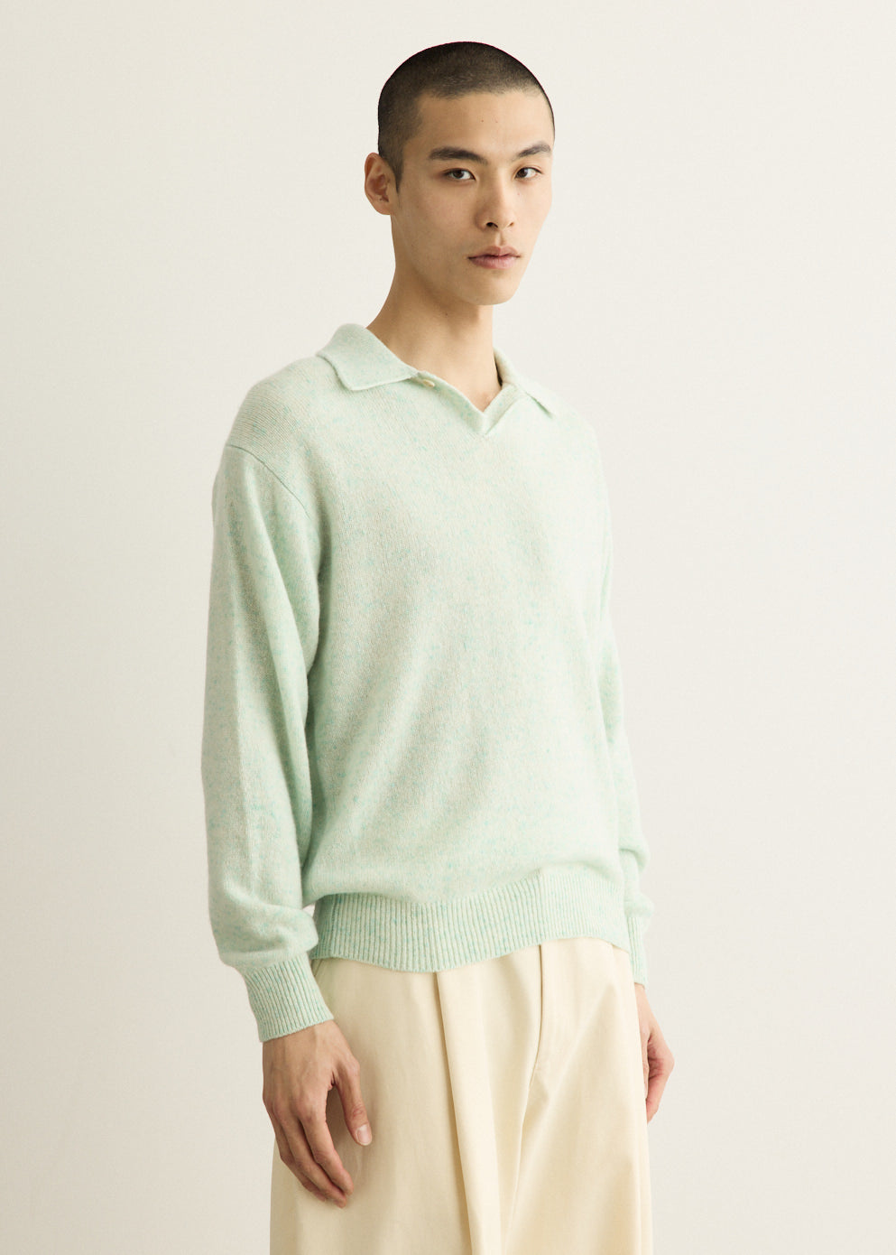 Cashmere Nep Knit Polo