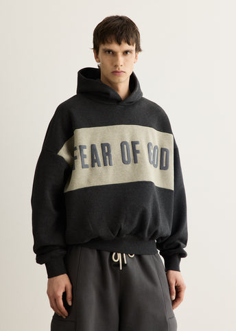 Cropped Relaxed Panelled Hoodie