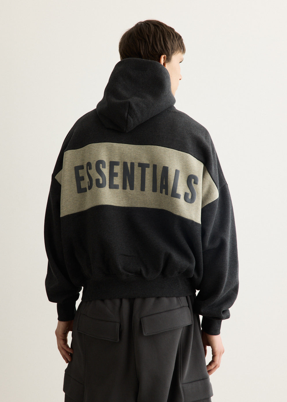 Cropped Relaxed Panelled Hoodie