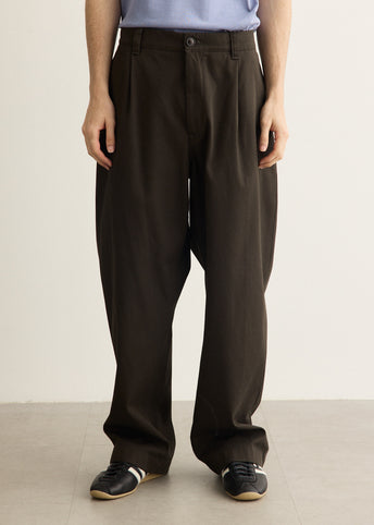 Volda Pleated Cotton Twill Trouser