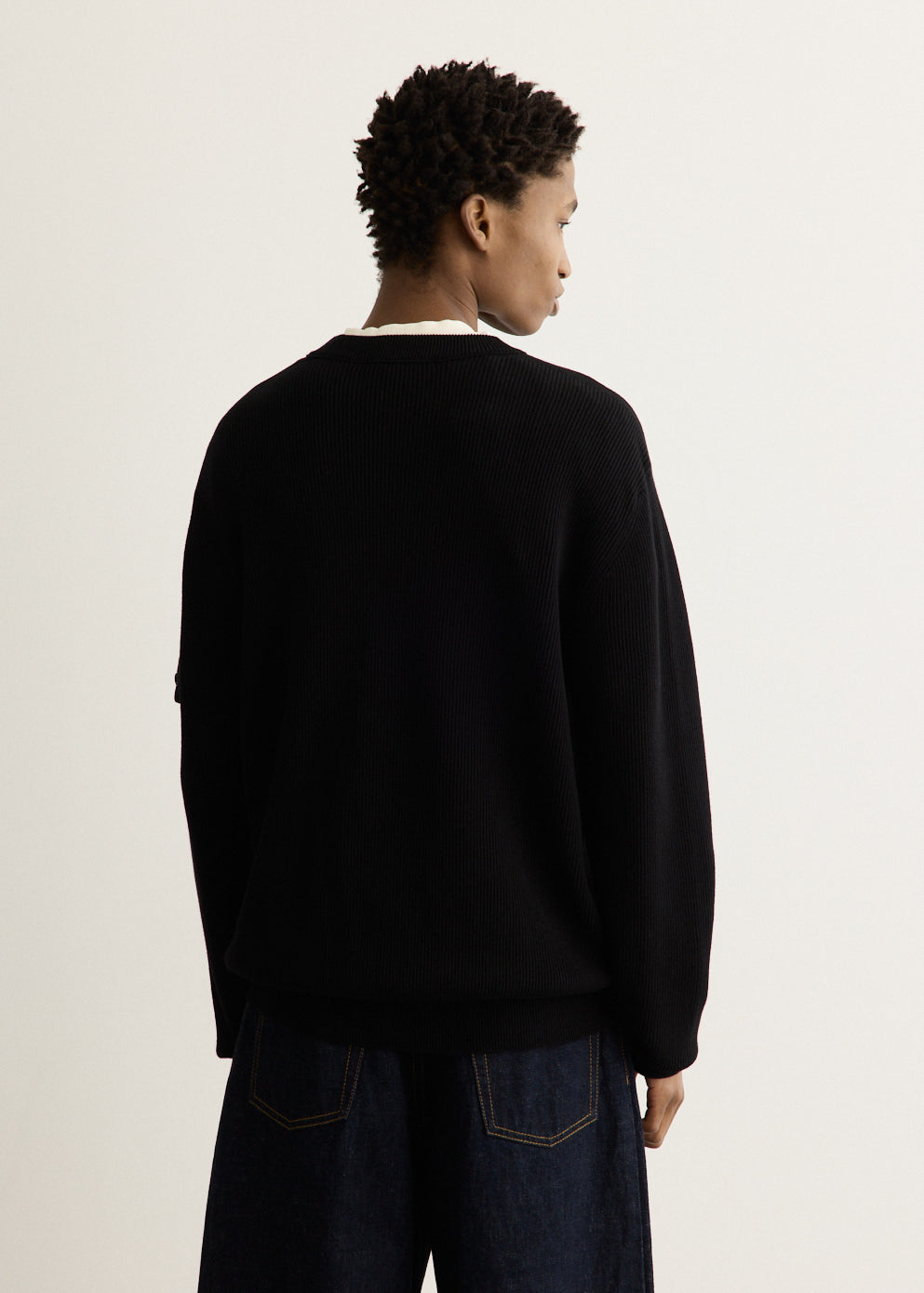 Ribbed Soft Organic Knit Crewneck