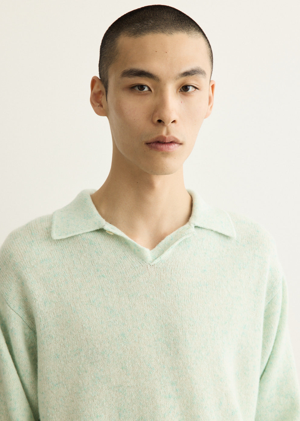 Cashmere Nep Knit Polo