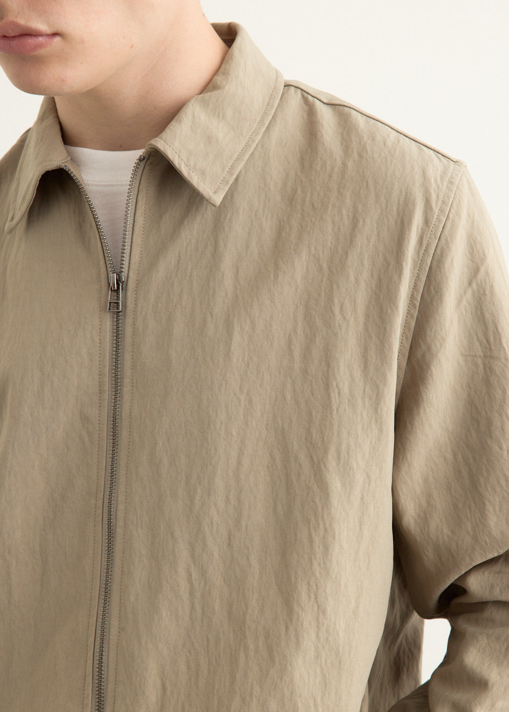 Erasure Washed Zip Up Overshirt