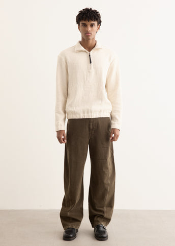 Textured Cotton Pullover