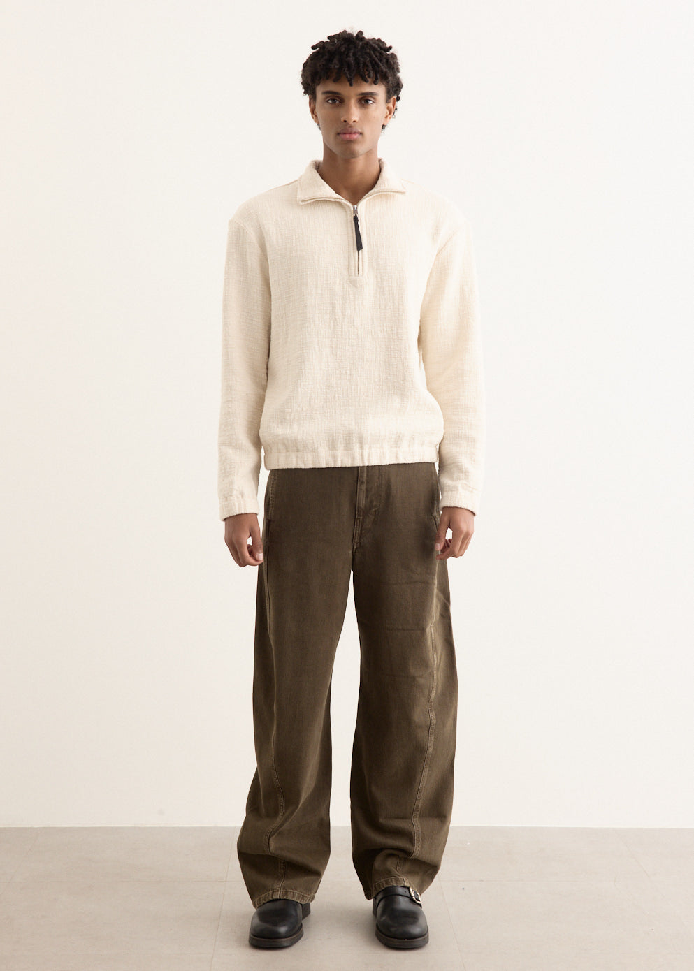 Textured Cotton Pullover