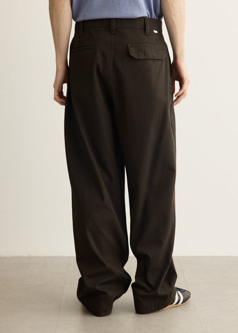 Volda Pleated Cotton Twill Trouser