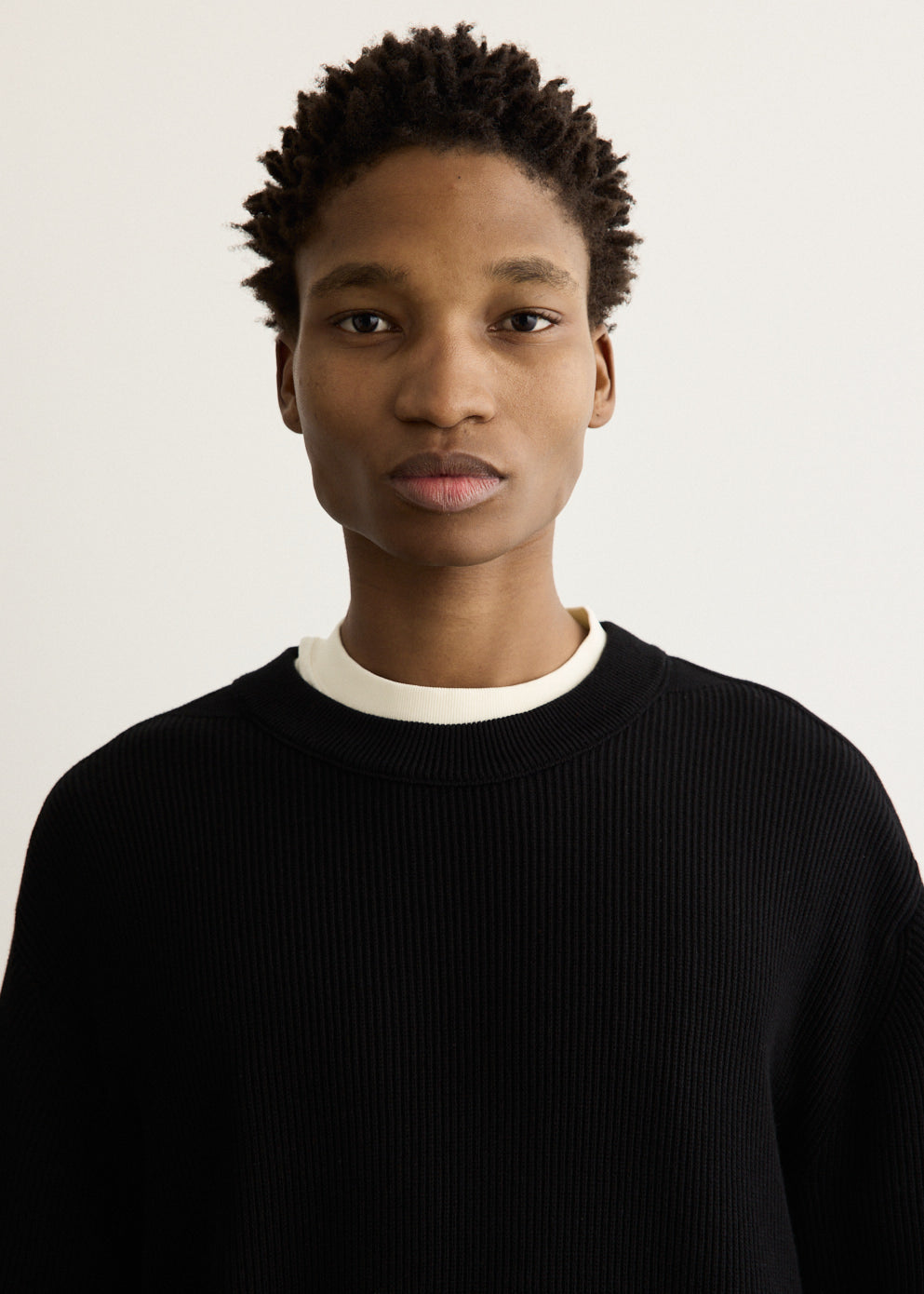 Ribbed Soft Organic Knit Crewneck