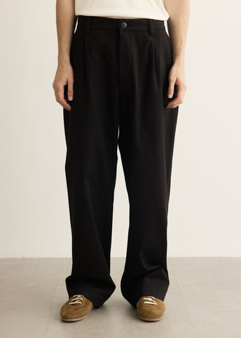 Volda Pleated Cotton Twill Trouser