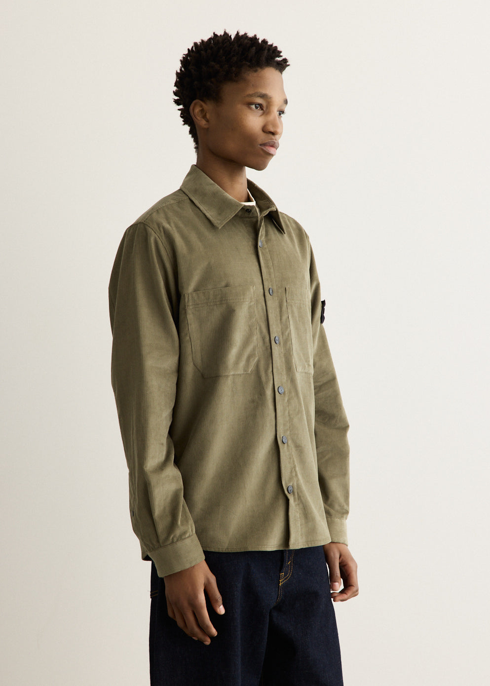 Cotton Micro Corduroy Overshirt