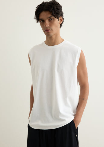 Cotton Jersey Sleeveless T-Shirt