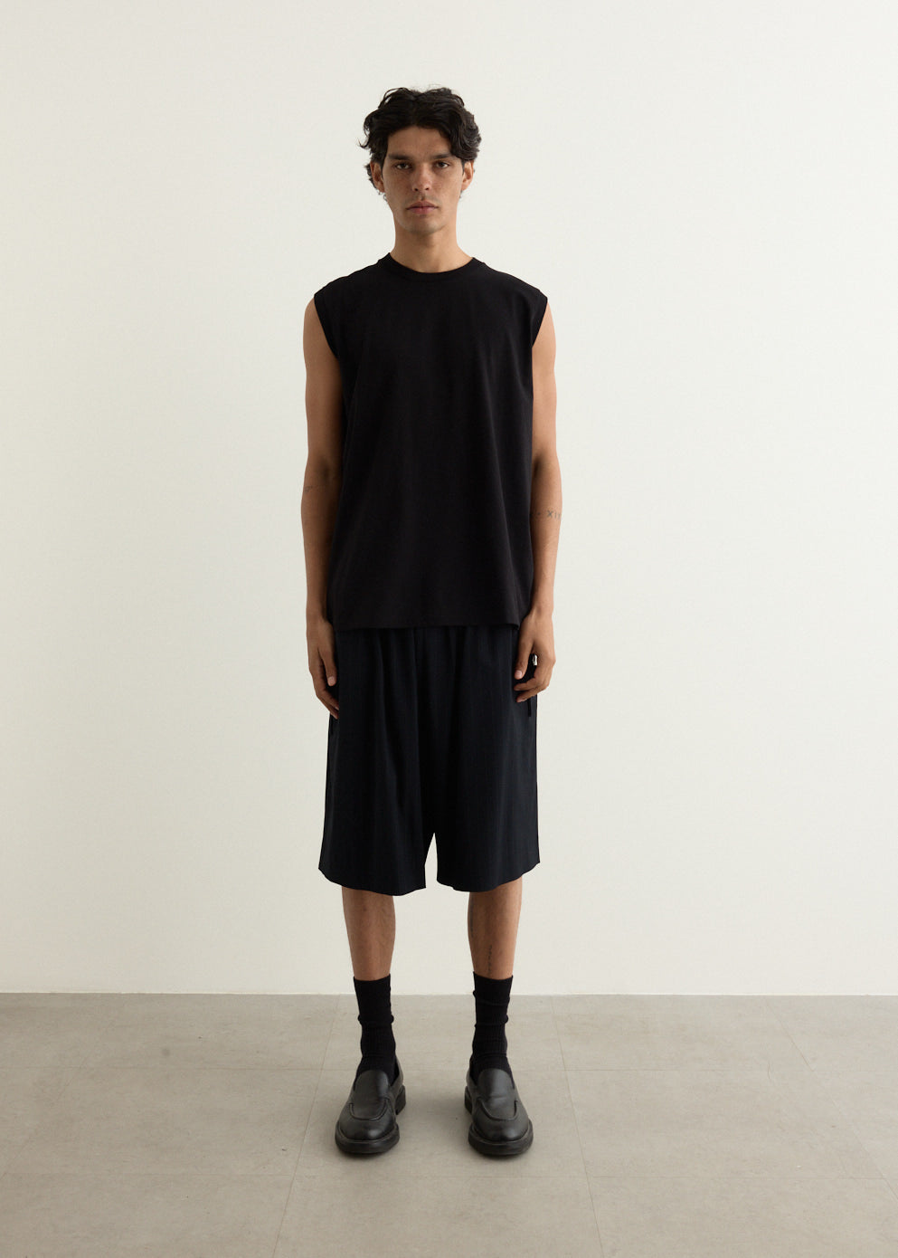 Cotton Jersey Sleeveless T-Shirt