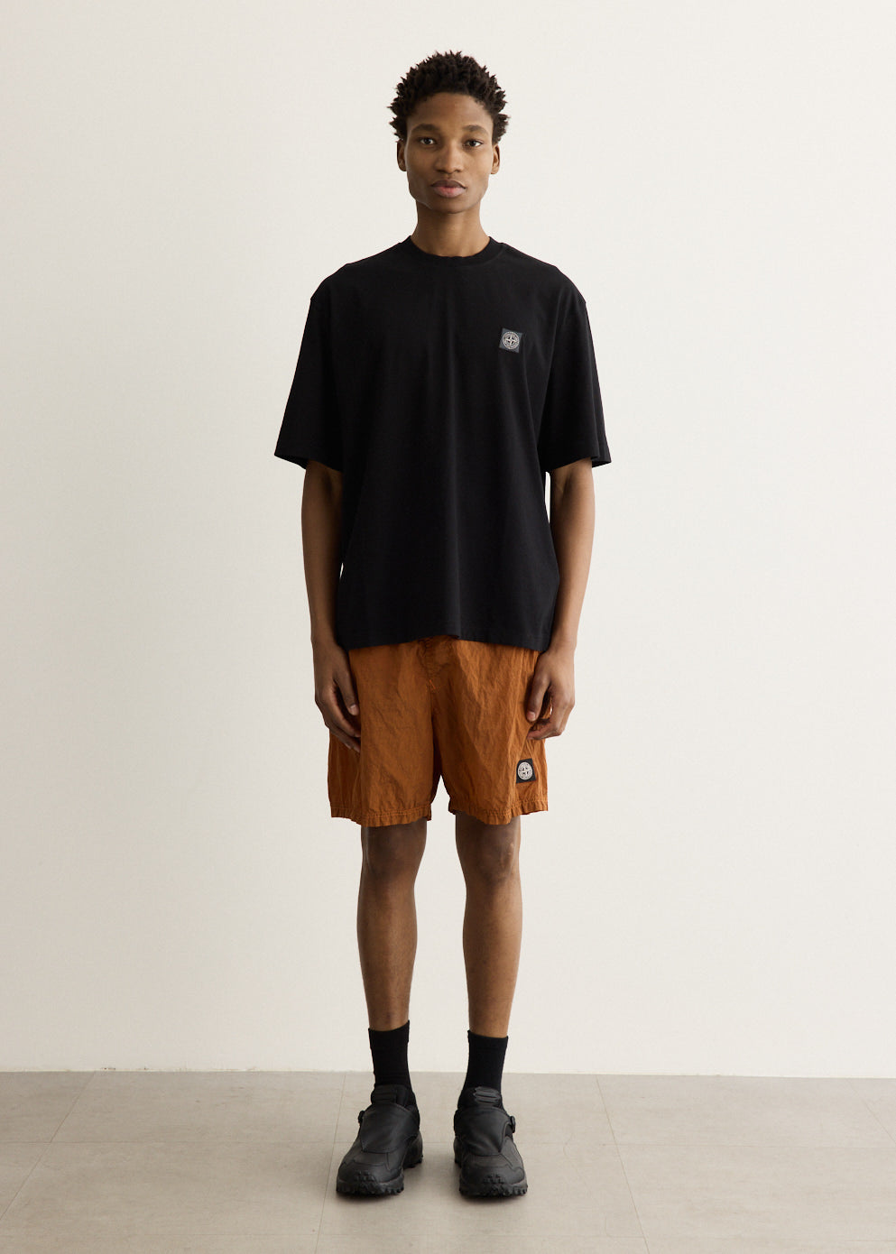 Regular Fit Garment Dyed Compass T-Shirt