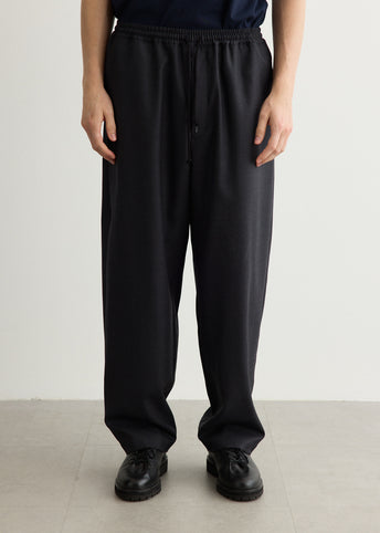 Wool Gabardine Elastic Waist Trousers