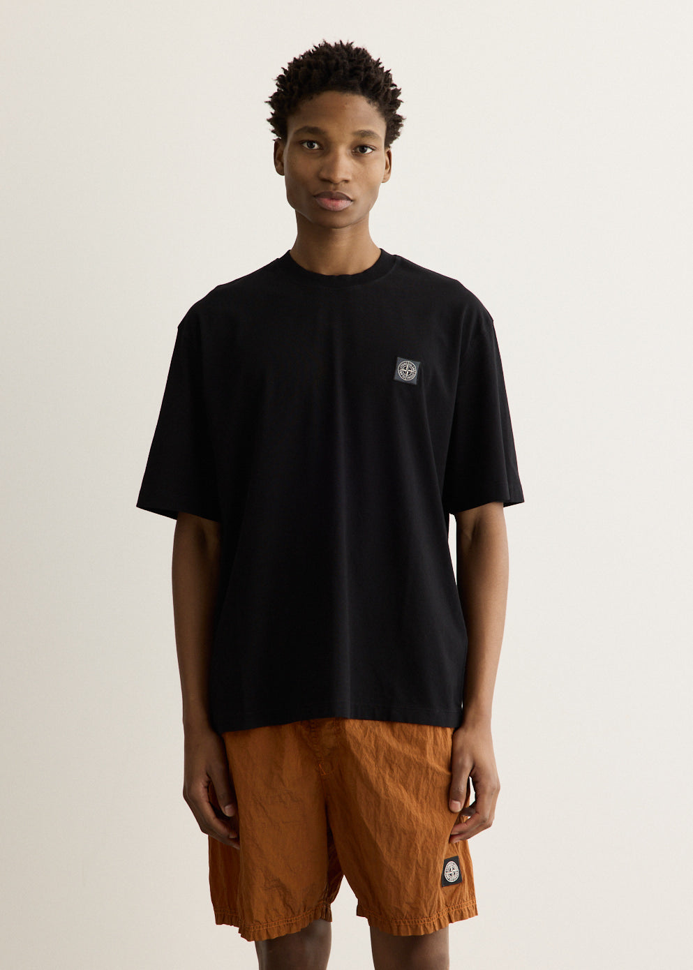 Regular Fit Garment Dyed Compass T-Shirt