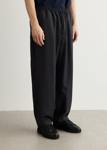 Wool Gabardine Elastic Waist Trousers