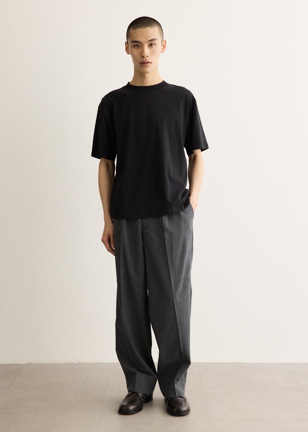 George Wool Two Tuck Pants