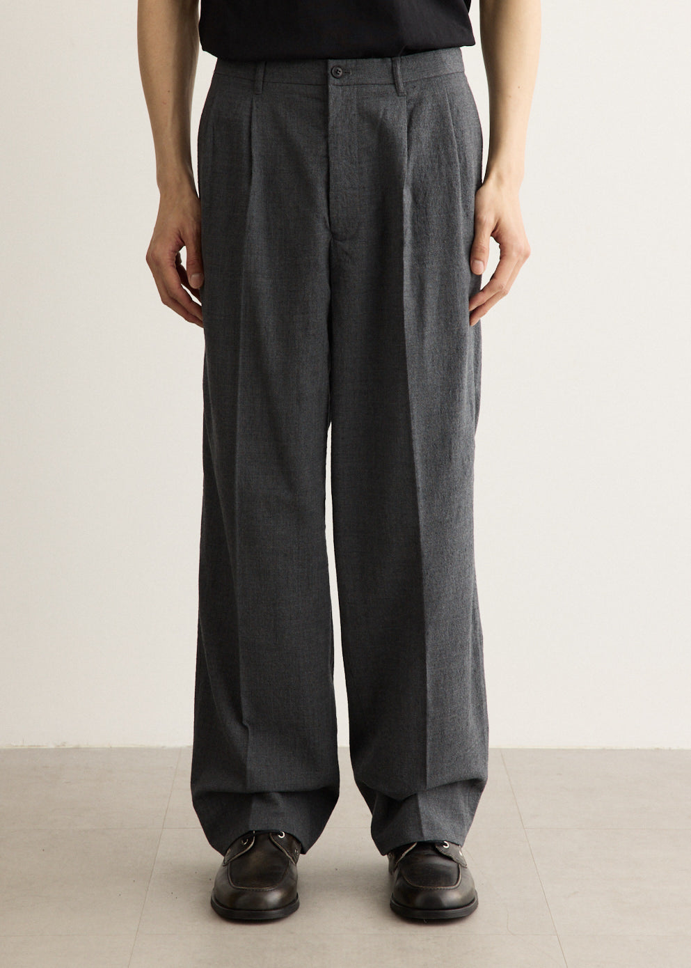 George Wool Two Tuck Pants
