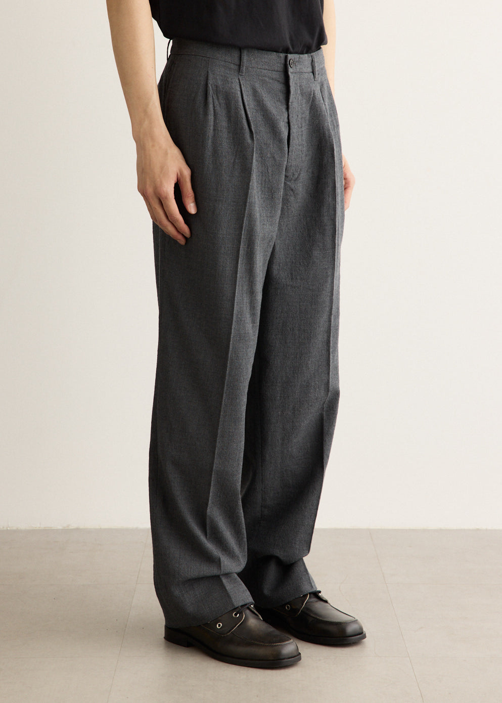 George Wool Two Tuck Pants