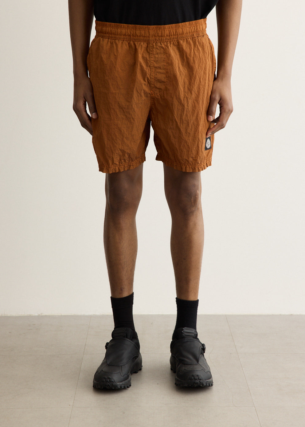 Nylon Metal Garment Dyed Swim Shorts