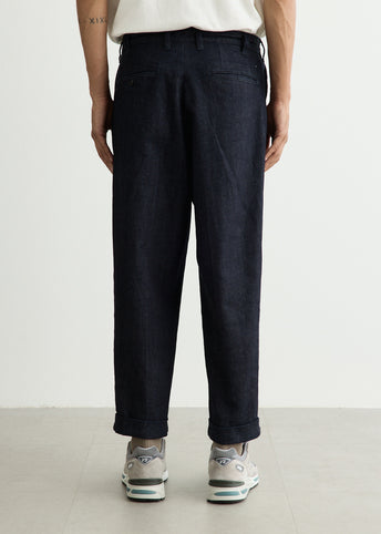 2 Pleats Tapered Denim Pants