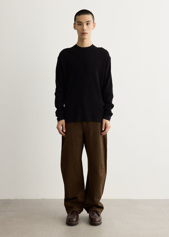 Cotton Waffle Long Sleeve T-Shirt