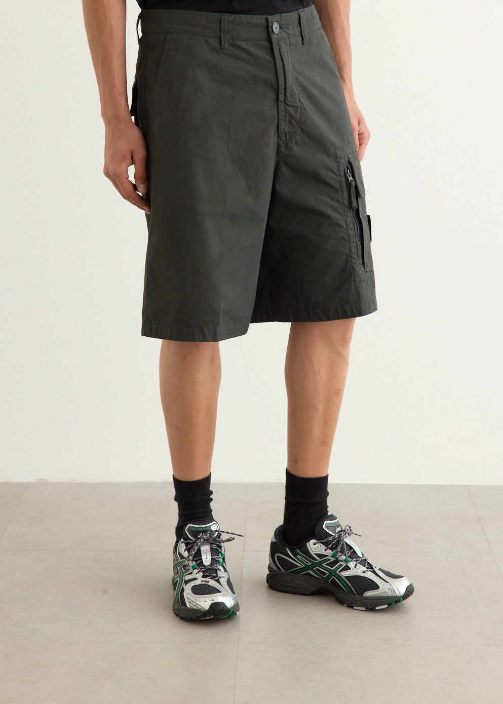 Cotton Canvas Cargo Shorts