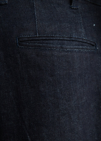 2 Pleats Tapered Denim Pants